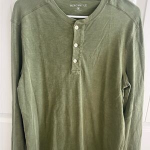J. Crew Olive Long Sleeve Henley